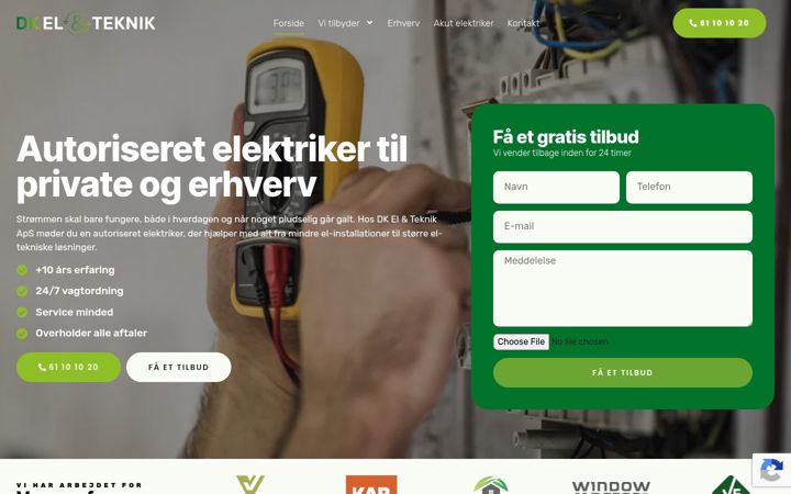 Captura de ecrã de dk-elteknik.dk