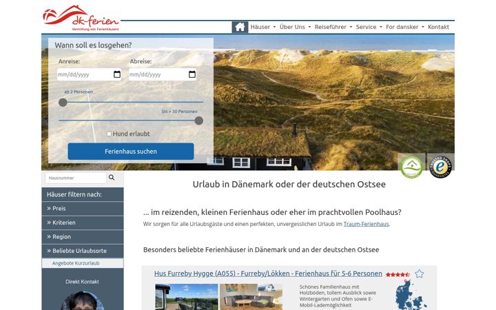 Screenshot of dk-ferien.de