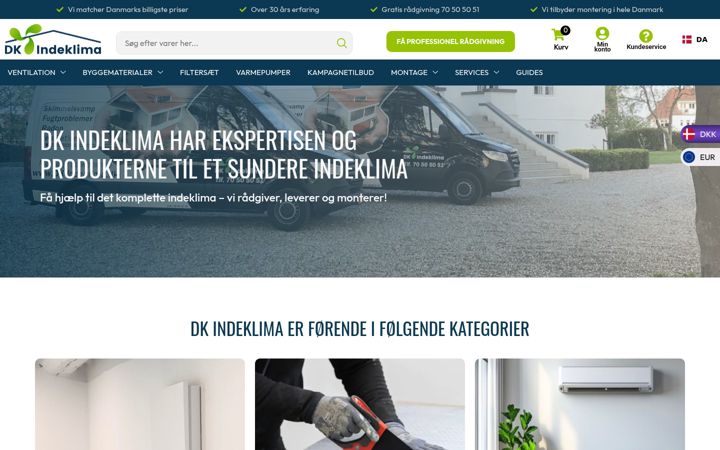 Captura de ecrã de dk-indeklima.dk