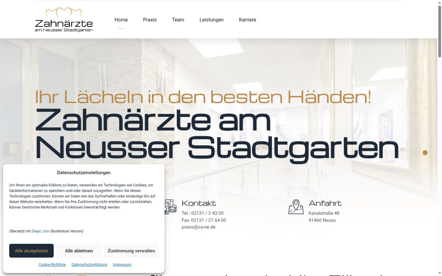 Screenshot tal-banner tal-kunsens muri qabel kwalunkwe interazzjoni