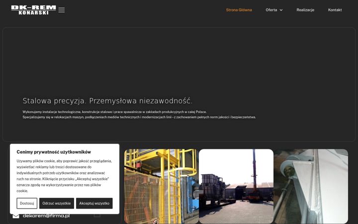 Kuvakaappaus sivustosta dk-rem.pl
