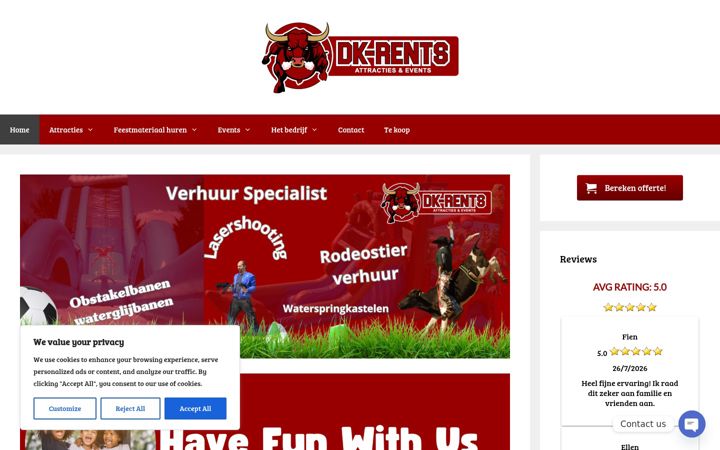 Screenshot of dk-rents.eu