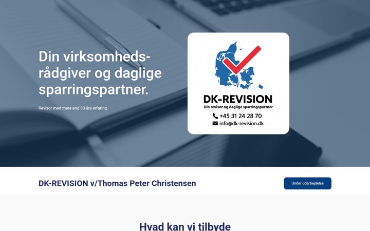 Captura de ecrã de dk-revision.dk