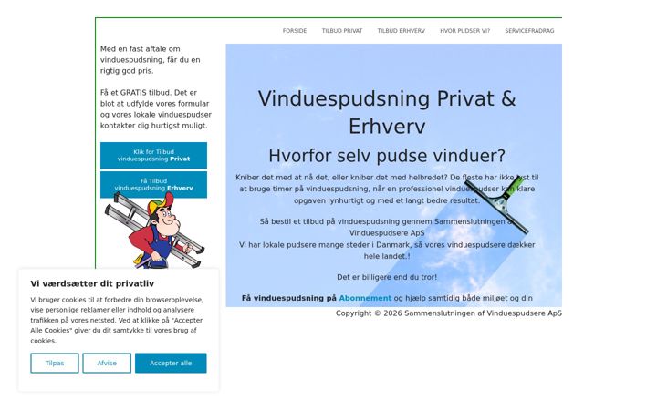 Captura de ecrã de dk-vinduespudsning.dk