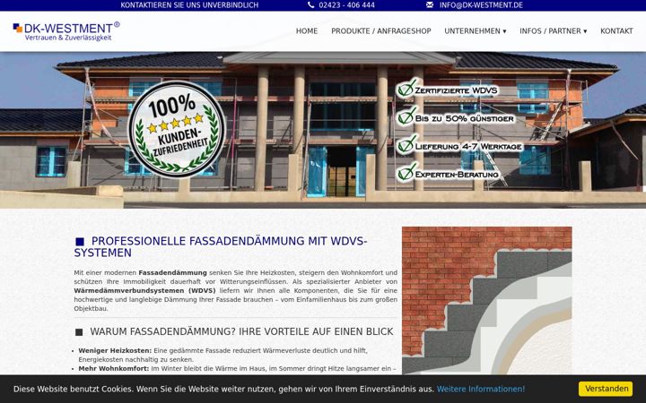 Screenshot of dk-westment.de