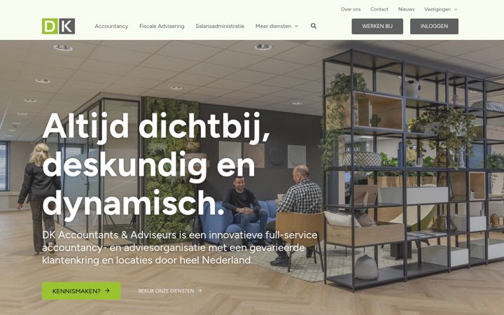 Snimka zaslona za dkaccountants.nl
