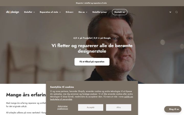 Kuvakaappaus sivustosta dkadesign.dk