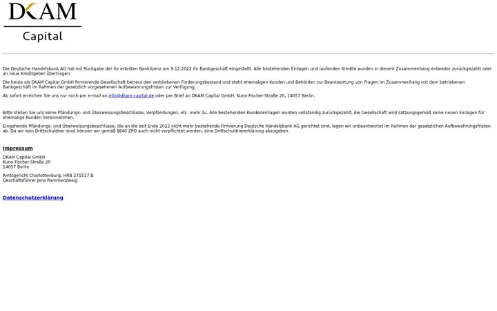 Screenshot of dkam-capital.de