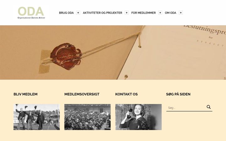 Kuvakaappaus sivustosta dkarkiver.dk