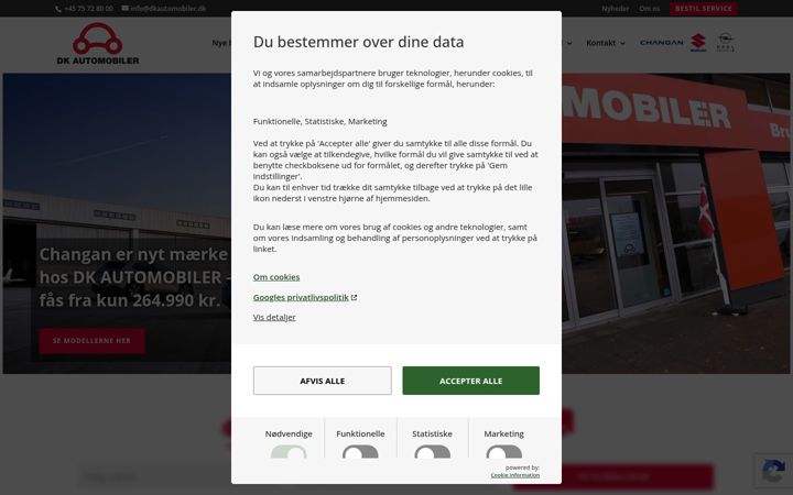 Kuvakaappaus sivustosta dkautomobiler.dk