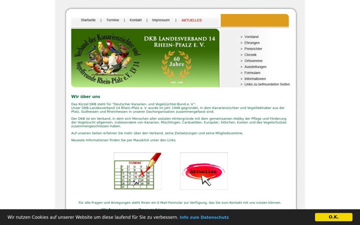 Screenshot of dkb-landesverband-14.de