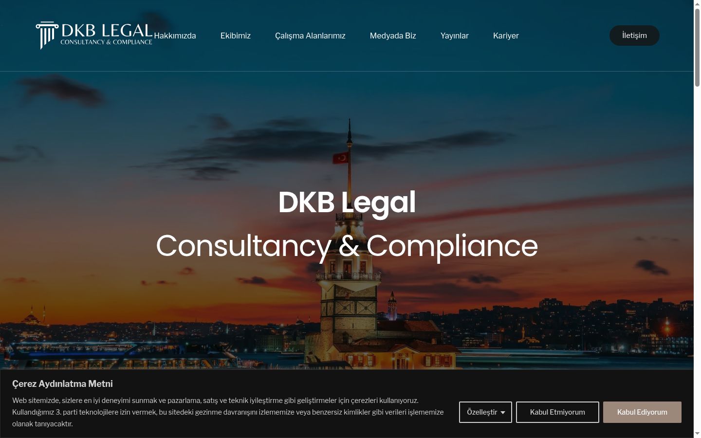 Captura de ecrã do banner de consentimento apresentado antes de qualquer interação