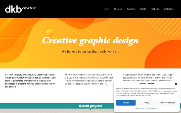 Screenshot of dkbcreative.com