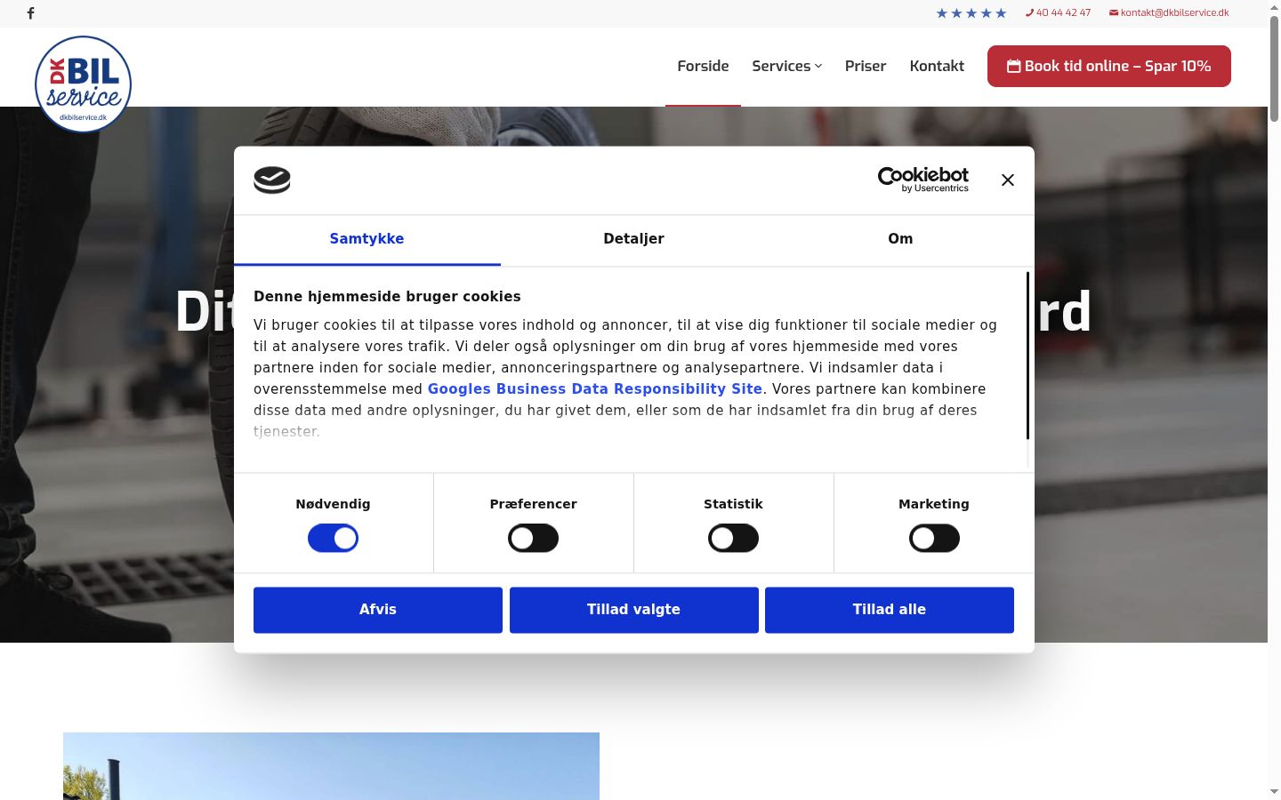Captura de ecrã do banner de consentimento apresentado antes de qualquer interação