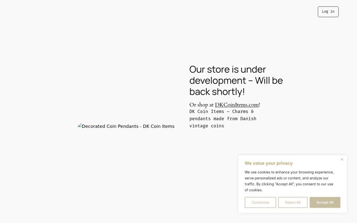 Kuvakaappaus sivustosta dkcoinitems.dk