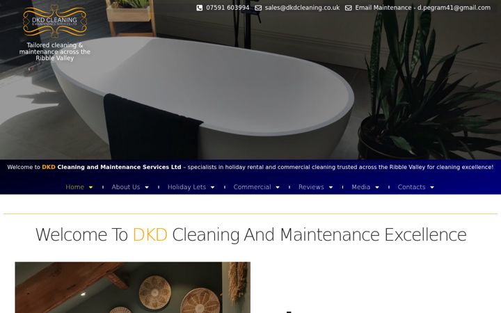 Snímek obrazovky dkdcleaningandmaintenance.co.uk