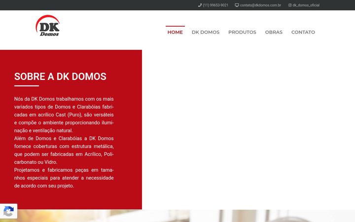 Screenshot stránky dkdomos.com.br