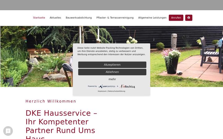 Screenshot of dke-hausservice.com