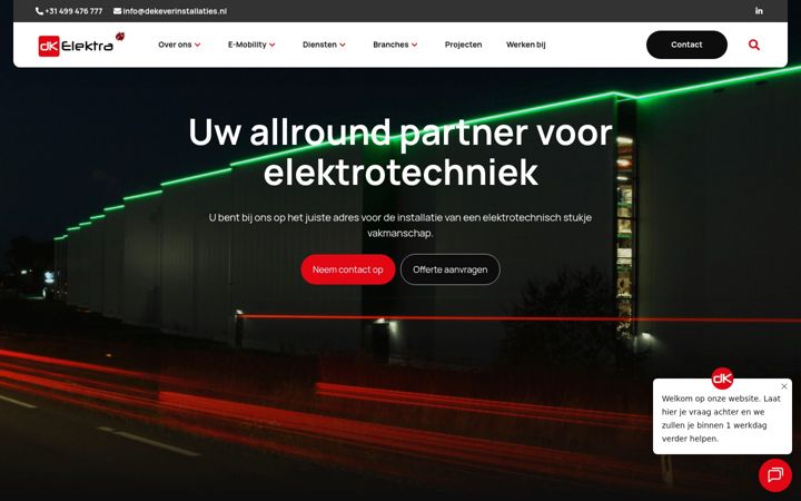 Snimka zaslona za dkelektra.nl