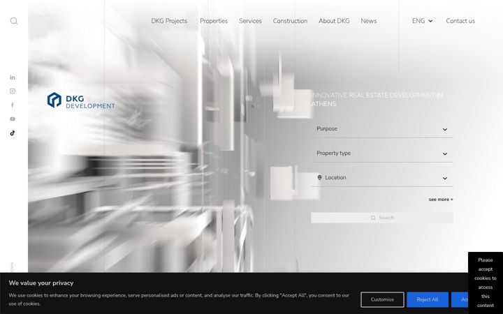 Screenshot of dkg-development.com
