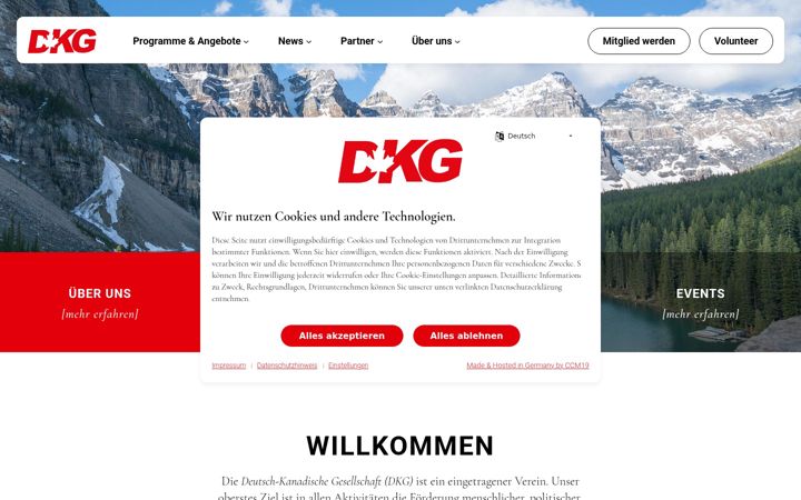 Screenshot stránky dkg-online.de