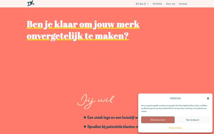 Snimka zaslona za dkgrafischontwerp.nl