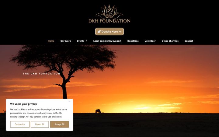 Screenshot di dkhfoundation.org