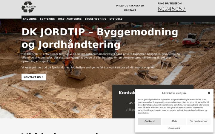 Captura de pantalla de dkjordtip.dk