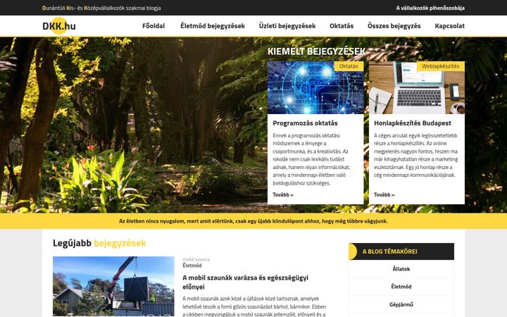 Screenshot of dkk.hu
