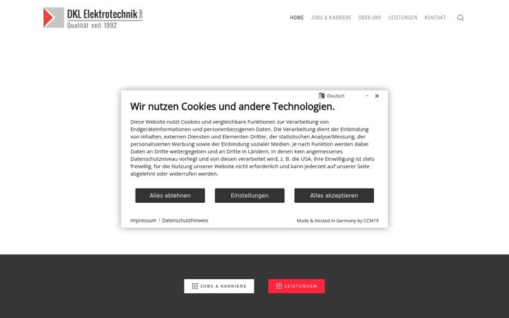Ekrano kopija dkl-elektrotechnik.de
