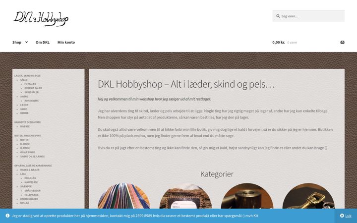 Captura de pantalla de dkl-hobbyshop.dk