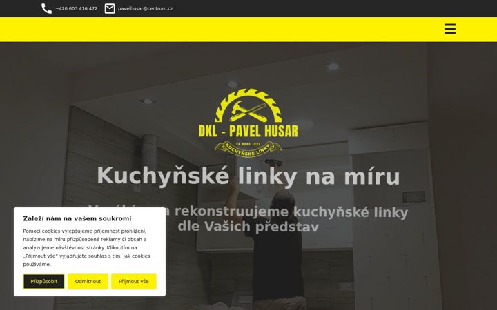 Snímek obrazovky dkl-kuchyne.cz
