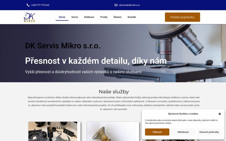 Snímek obrazovky dkmikro.cz