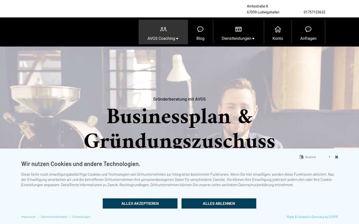 Screenshot of dkmu.de