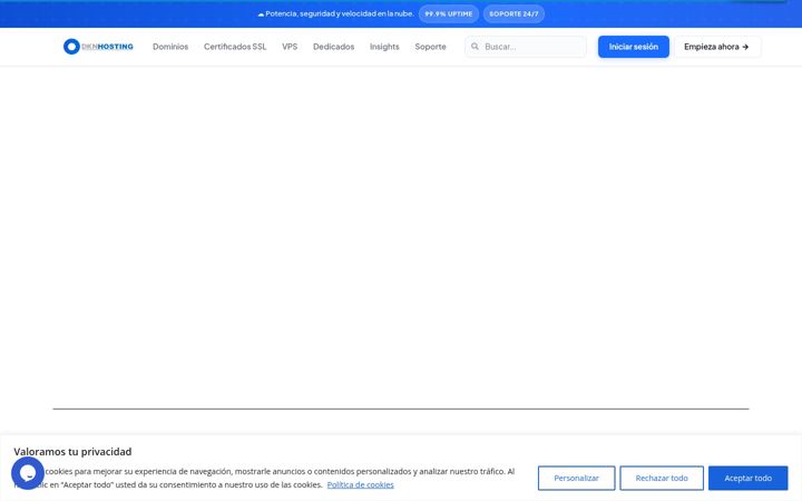 Screenshot of dknhosting.com