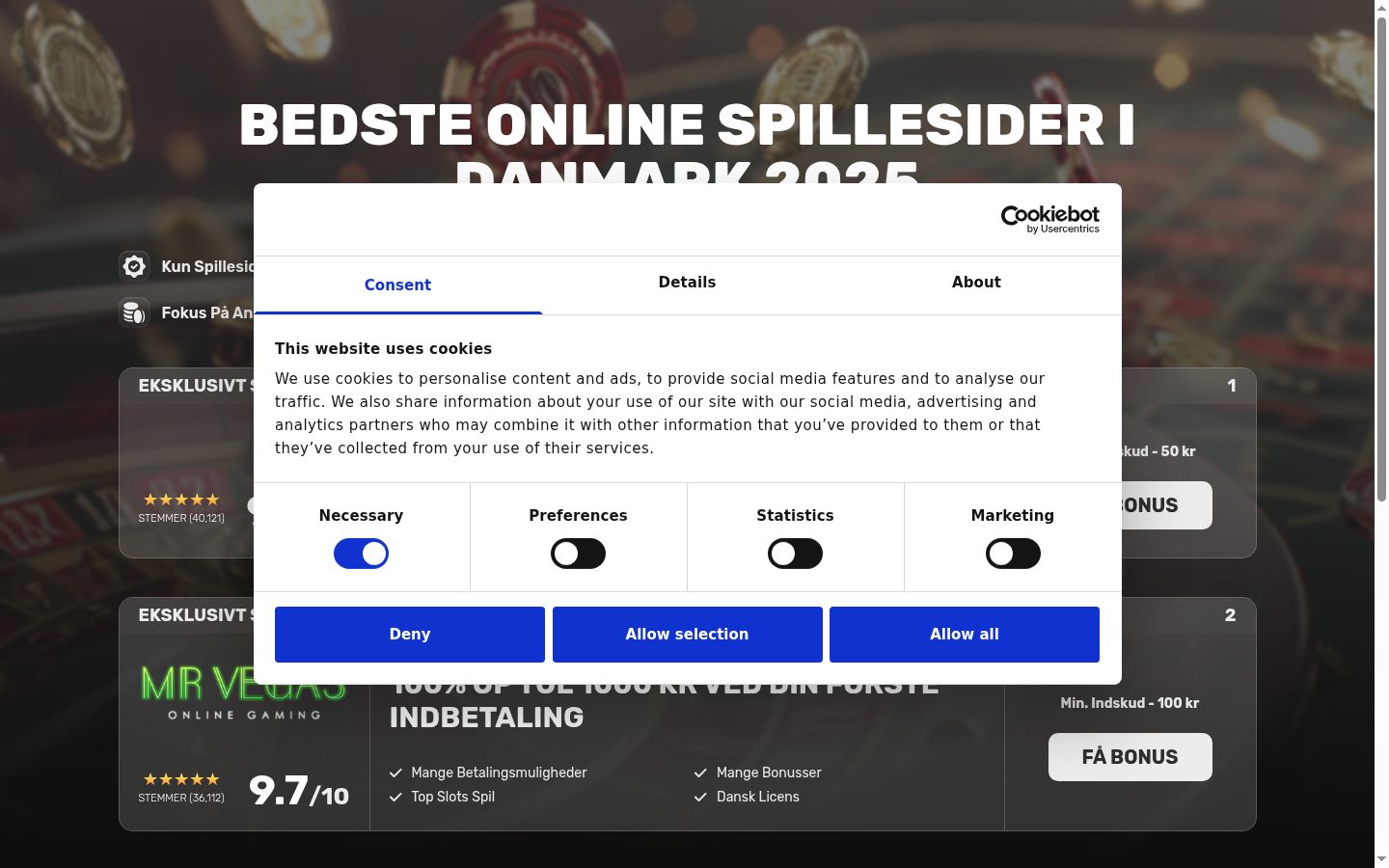 Skjámynd af samþykkisborðanum eins og hann birtist áður en nokkur samskipti fóru fram