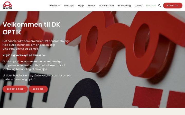 Screenshot von dkoptik.dk