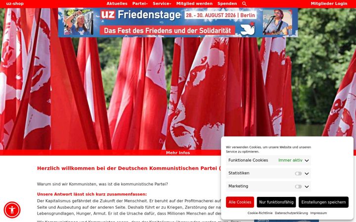 Screenshot of dkp.de