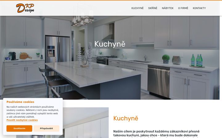 Snímek obrazovky dkpdesign.cz