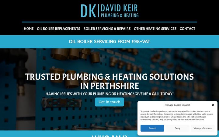 Ekraanipilt saidist dkplumbingandheating.co.uk