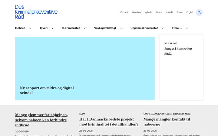 Posnetek zaslona dkr.dk