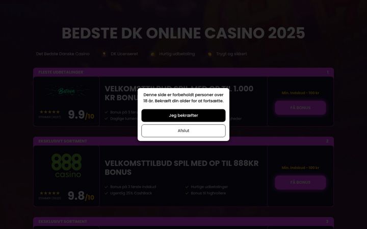 Screenshot of dkreviewonlinecasinos.com