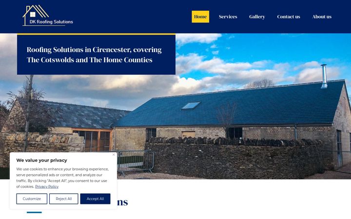 Ekraanipilt saidist dkroofingsolutions.co.uk