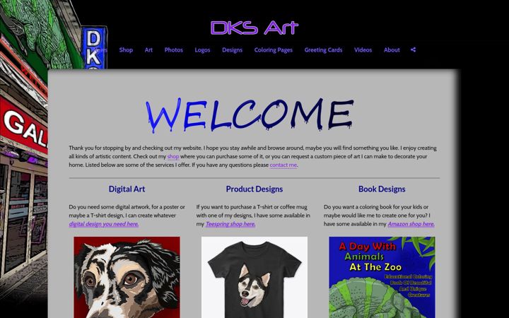 Screenshot of dksartwork.com