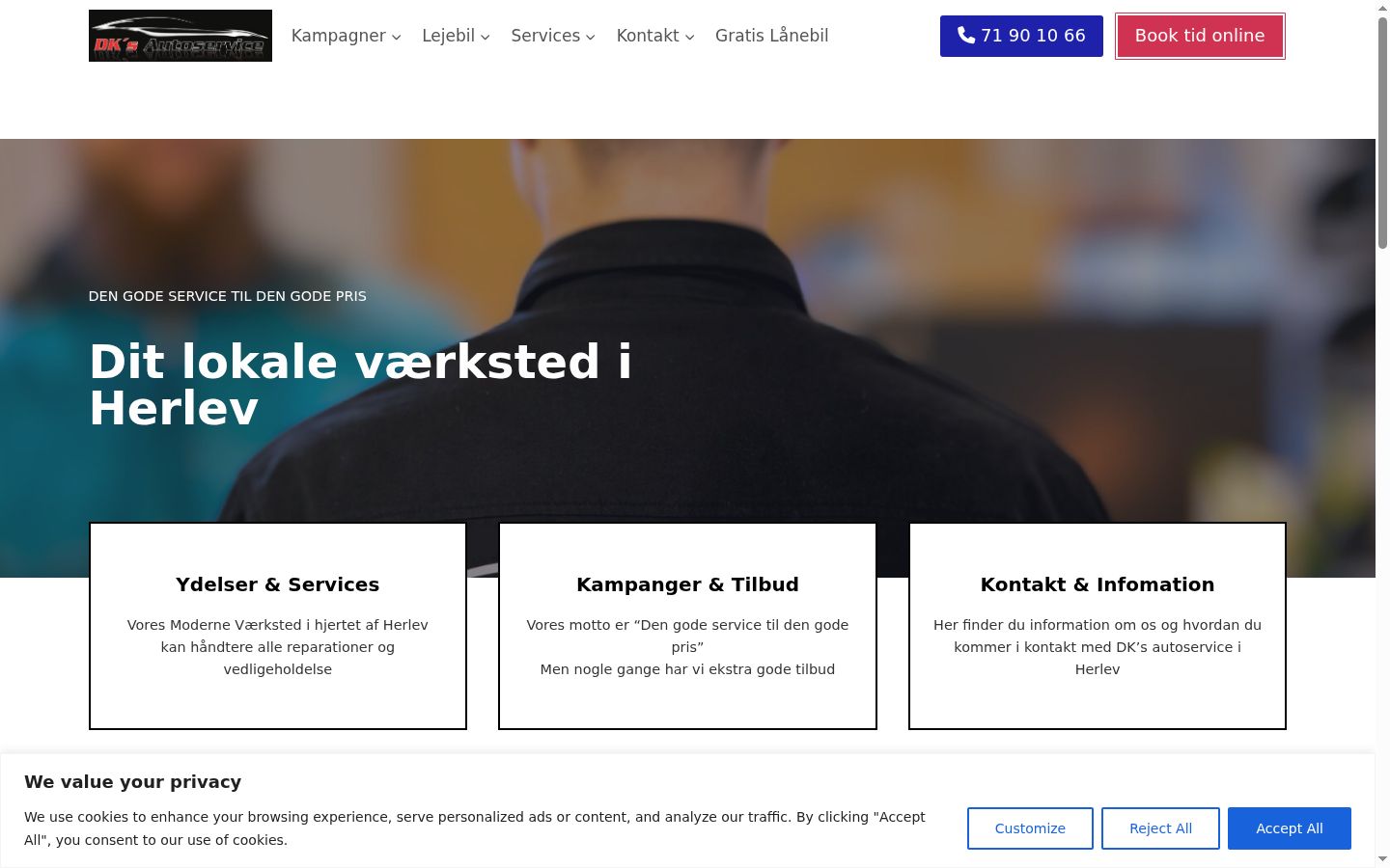 Captura de ecrã do banner de consentimento apresentado antes de qualquer interação