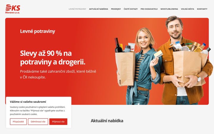 Snímek obrazovky dksmorava.cz