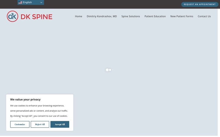 Screenshot of dkspine.com