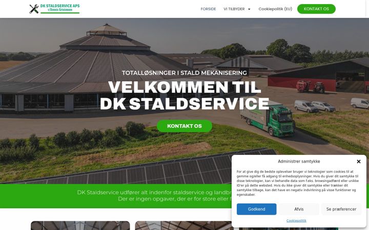 Posnetek zaslona dkstaldservice.dk