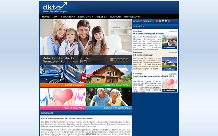 Screenshot of dkt.co.at