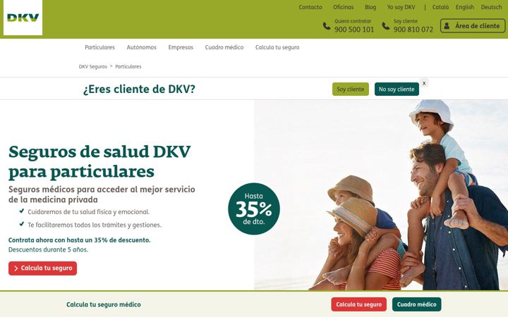 Screenshot of dkv.es